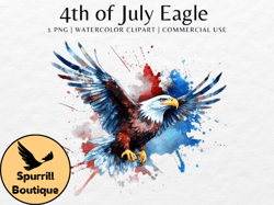 4th of July Eagle Watercolor Sublimation Design 32
