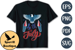 American 4th July T-shirt Design. Design 96