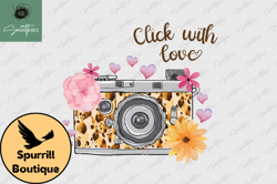 Click with Love Photography Vintage PNG Design 38
