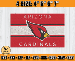 Cardinals Embroidery, NFL Cardinals Embroidery, NFL Machine Embroidery Digital, 4 sizes Machine Emb Files - 02 - Spurril