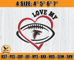 Atlanta Falcons Embroidery, NFL Falcons Embroidery, NFL Machine Embroidery Digital, 4 sizes Machine Emb Files-08-Spurril