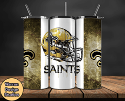 New Orleans Saints Tumbler Wrap, NFL Logo Tumbler Png, NFL Design Png-32