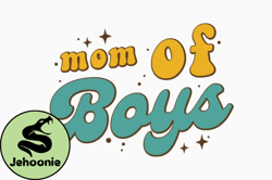 Retro Boy Mom SVG Mothers Day Mom of Boy Design 416