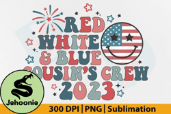 Kids 4th of July PNG, Retro Smiley Face Design 32