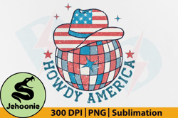 Retro 4th of July PNG, Howdy America USA Design 28