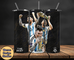 Lionel  Messi Tumbler Wrap ,Messi Skinny Tumbler Wrap PNG, Design by Warren Design Studios 44