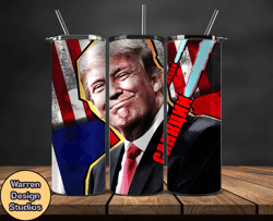 Donald Trump Tumbler Wraps,Trump Tumbler Wrap PNG Design by Warren Design Studios 17