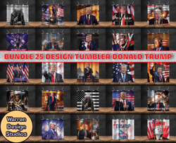 Bundle 25 Design Tumbler Donald Trump, Trump Tumbler Wrap PNG Design 26