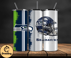 Seattle Seahawks Tumbler Wrap, NFL Logo Tumbler Png, NFL Design Png-49