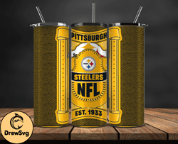Pittsburgh Steelers Tumbler Wrap, NFL Logo Tumbler Png, NFL Design Png-107