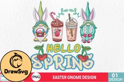 Hello Spring Gnome Coffee Sublimation
