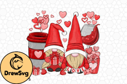 Gnome Love Coffee Valentines Day SVG