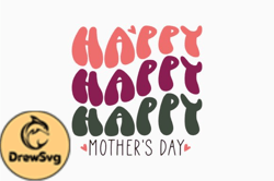 Retro Happy Mothers Day SVG Design 361