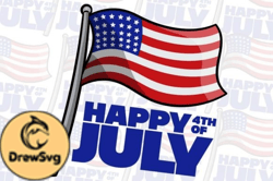 Happy 4th of July Patriotic Sublimation Design 93
