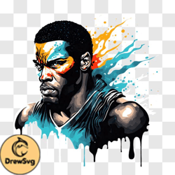 Colorful Basketball Player Illustration PNG