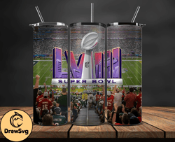 Kansas City Chiefs Vs San Francisco 49ers Super Bowl Tumbler Png, Super Bowl 2024 Tumbler Wrap 01