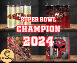San Francisco 49ers Super Bowl Tumbler Png, Super Bowl 2024 Tumbler Wrap 03