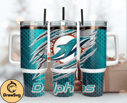 Miami Dolphins Tumbler 40oz Png, 40oz Tumler Png 50 by Drew Store