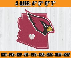 Cardinals Embroidery, NFL Cardinals Embroidery, NFL Machine Embroidery Digital, 4 sizes Machine Emb Files -11 - DrewSvg