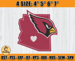 Cardinals Embroidery, NFL Cardinals Embroidery, NFL Machine Embroidery Digital, 4 sizes Machine Emb Files -11 - Drew