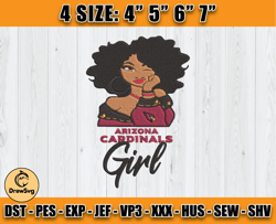 Cardinals Embroidery, NFL Girls Embroidery, NFL Machine Embroidery Digital, 4 sizes Machine Emb Files -12 - Drew