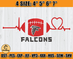 Atlanta Falcons Embroidery, NFL Falcons Embroidery, NFL Machine Embroidery Digital, 4 sizes Machine Emb Files-04-DrewSvg