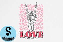 Skeleton Finger Love Valentines PNG