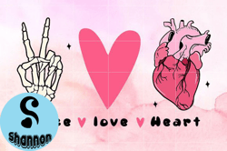 Peace  Love Heart Valentine Png
