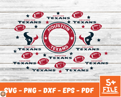 Houston Texans Full Wrap Template Svg, Cup Wrap Coffee 14