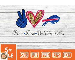 Buffalo Bills Svg , Peace Love  NfL Svg, Team Nfl Svg 04
