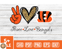 Cincinnati Bengals Svg , Peace Love  NfL Svg, Team Nfl Svg 08