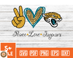 Jacksonville Jaguars Svg , Peace Love  NfL Svg, Team Nfl Svg 16