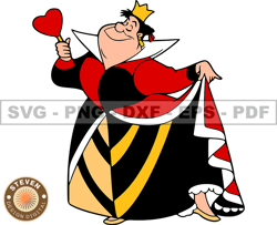 King of Hearts Svg, Queen of Hearts Png, Red Queen Svg, Cartoon Customs SVG, EPS, PNG, DXF 94