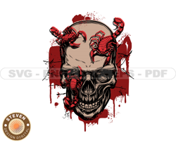 Skull Tshirt Design Bundle, Skull SVG PNG, Skull In The Wall File, DTG, DTF, Instant Download 80