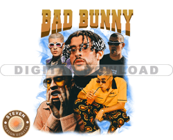 Bad Bunny Rapper Png, Tshirt Design, File For Cricut, Rapper Bundle Svg, Hip Hop Tshirt 05