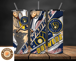 Milwaukee Brewers Tumbler Wrap, Mlb Logo, MLB Baseball Logo Png, MLB, MLB Sports 21