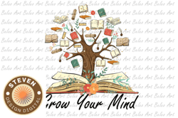Grow Your Mind Book Flower Sublimation