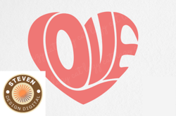 Valentines Day SVG Retro Love Heart