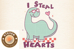 I Steal Hearts Dinosaur Valentine Png