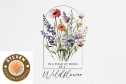 Vintage Wildflower Quote Sublimation