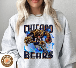102 Steven 102 Chicago Bears Football Sweatshirt png ,NFL Logo Sport Sweatshirt png, NFL Unisex Football tshirt png, Hoo