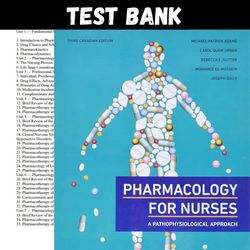 Latest 2023 Pharmacology for Nurses, Canadian Edition 3rd Edition by Michael Adams Test bank | All Chapters