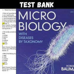 Latest 2023 Microbiology with Diseases by Taxonomy, 6th Edition by Robert Bauman Test bank | All Chapters