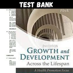 Latest 2023 Growth and Development Across the Lifespan 2nd Edition Leifer Fleck Test bank | All Chapters