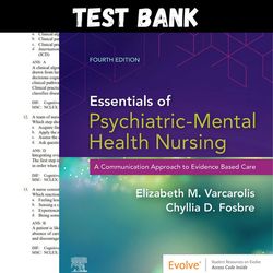 Latest 2023 Essentials of Psychiatric Mental Health Nursing 4th Edition by Varcarolis Test bank | All Chapters