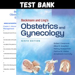 Latest 2023 Beckmann and Ling's Obstetrics and Gynecology 9th Edition By Robert Casanova Test bank | All Chapters