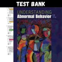 Latest 2023 Understanding Abnormal Behavior 10th Edition Sue Test bank | All Chapters
