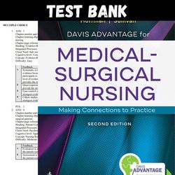Latest 2023 Davis Advantage for Medical-Surgical Nursing 2nd Edition by Janice Test bank | All Chapters