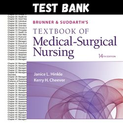 Latest 2023 Brunner And Suddarths Textbook Of Medical Surgical Nursing 14 Edition by Hinkle Test bank | All Chapters