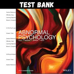 Latest 2023 Abnormal Psychology 6th Canadian Edition Flett Test bank | Instant Download